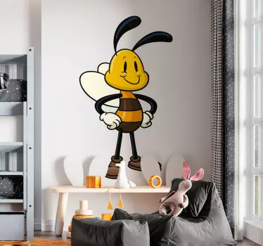 Farbige Biene Aufkleber - TenStickers