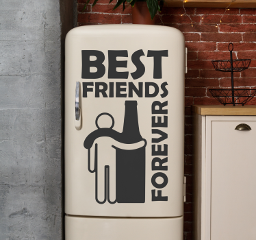 Best Friend Bierflasche Kühlschrank Aufkleber - TenStickers