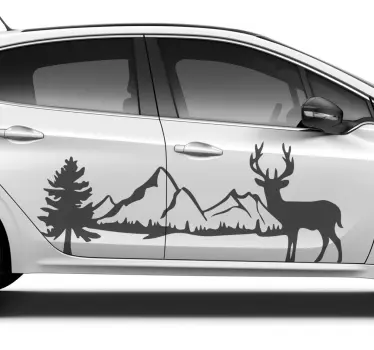 Fenster Auto Sticker Schweiz mit hirsch - TenStickers