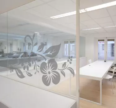 Fensteraufkleber transluzente Blumen - TenStickers