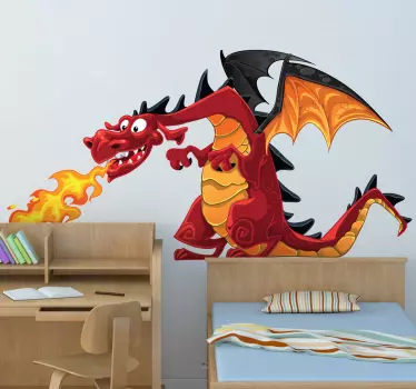 Feuerdrache Aufkleber - TenStickers