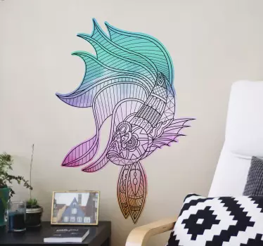 Fisch aufkleber buntes fischdesign - TenStickers