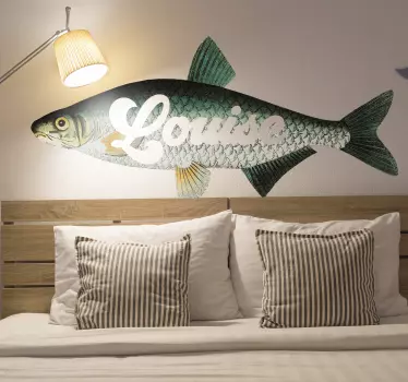 Fisch Aufkleber Karpfen mit Name - TenStickers