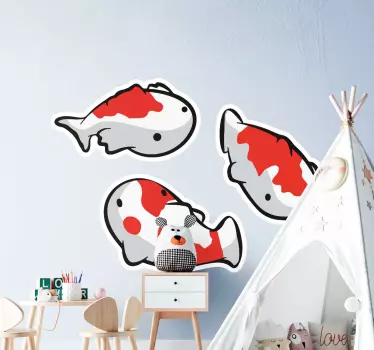 Fisch aufkleber lebendige koi fische - TenStickers