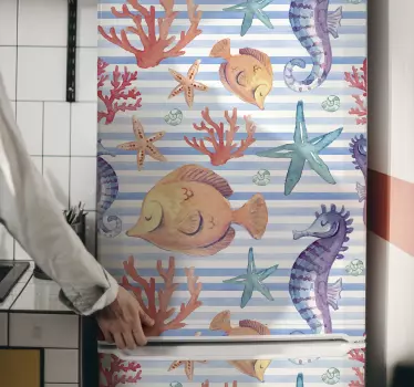 Fisch aufkleber lebendige meeresbewohner - TenStickers