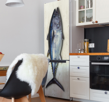 Folie Kühlschrank lebensechte thunfischkunst - TenStickers