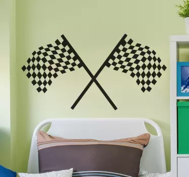 Flagge Motorsport Sticker - TenStickers