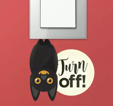 Fledermaus lichtschalter abdeckung aufkleber - TenStickers