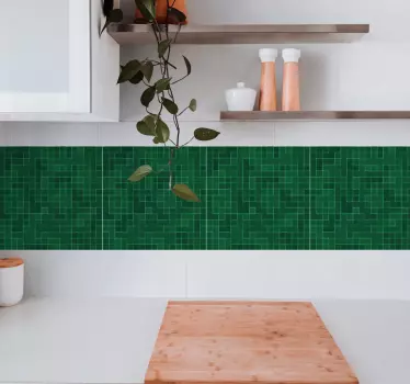 Fliesenaufkleber geometrisches grünes motiv - TenStickers