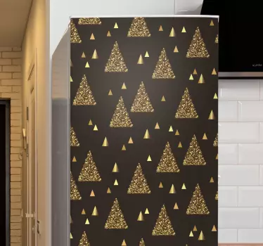 Fliesenaufkleber im goldenen dreieckmuster - TenStickers