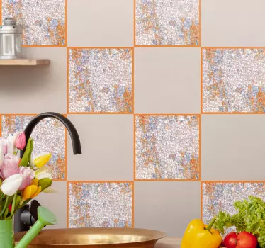 Fliesenaufkleber lebendige mosaikanordnung - TenStickers