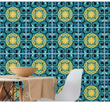 Fliesenaufkleber lebhafte mosaikkomposition - TenStickers