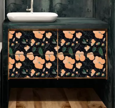 Fliesenaufkleber mit botanisch inspiriertem design - TenStickers