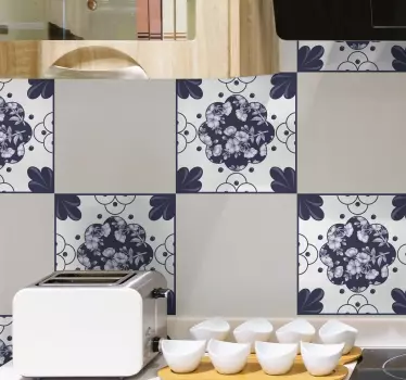 Fliesenaufkleber mit botanischem motiv - TenStickers