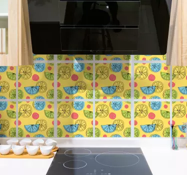 Fliesenaufkleber mit fruchtmuster - TenStickers