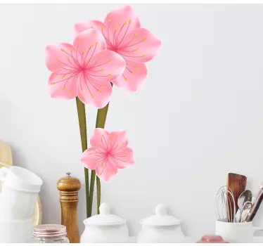 Fliesenaufkleber mit schönem blumenmuster - TenStickers