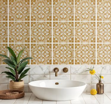 Fliesenaufkleber orientalisch gelb - TenStickers