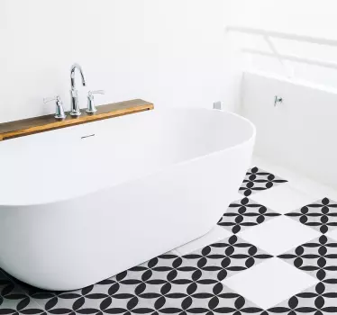 Wandtattoo Badezimmer Fliesen Schwarz Grau Sterne - TenStickers