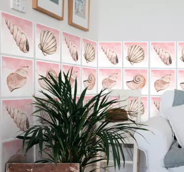 Fliesenfolie Muschelfliesen - TenStickers