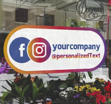 Folie für Schaufenster Facebook Instagram - TenStickers