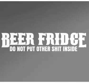 Folie kühlschrank bier kühlschrank vorsicht - TenStickers