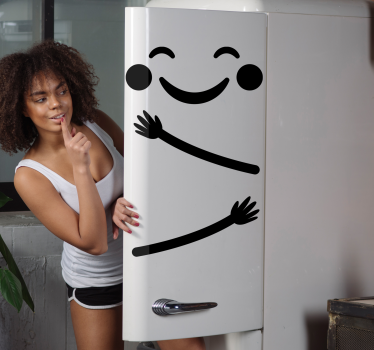 Kühlschrank Folie lächelndes Gesicht - TenStickers