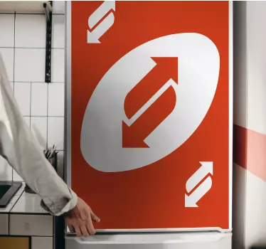Folie kühlschrank mit richtungsweisender grafikdarstellung - TenStickers