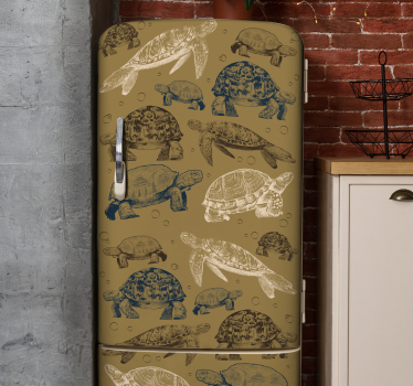Kühlschrank Folie Schildkröte Illustrationen - TenStickers