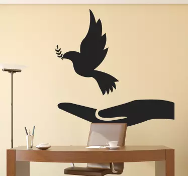 Wandtattoo Wohnzimmer Friedenstaube - TenStickers
