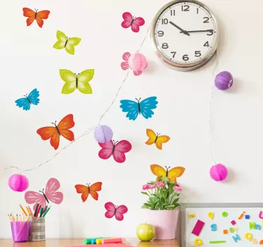Frühling Schmetterlinge Aufkleber - TenStickers