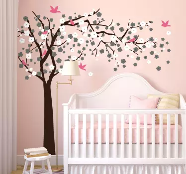 Frühlingshafter Baum Wandtattoo - TenStickers