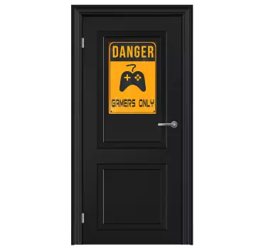 Gamers only kreativer Türaufkleber - TenStickers