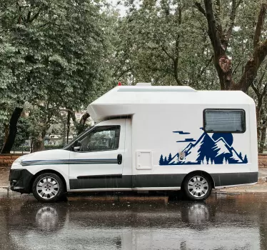 Gebirgszug Wohnmobil Aufkleber - TenStickers