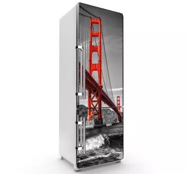 Golden Gate Kühlschrank Folie - TenStickers
