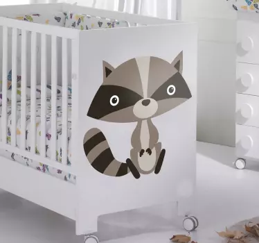 Grauer Waschbär Sticker - TenStickers