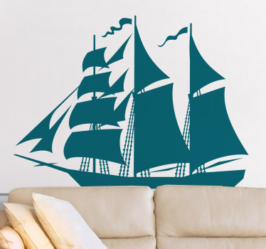 Großes Segelschiff Sticker - TenStickers
