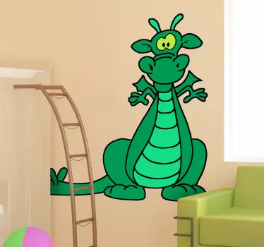 Grüner Drache Aufkleber - TenStickers