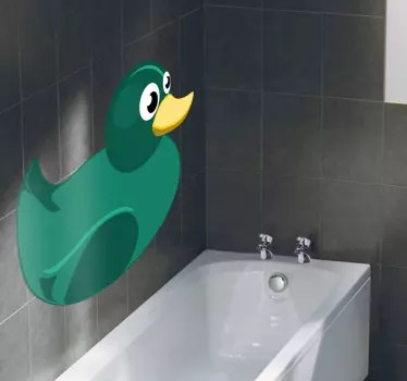 Grünes Quietscheentchen Wandtattoo Badezimmer - TenStickers