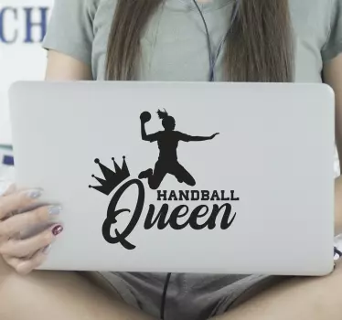 Handball Königin Laptop Aufkleber - TenStickers