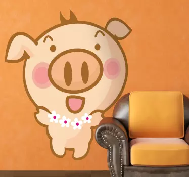 Hawaii Schwein Sticker - TenStickers