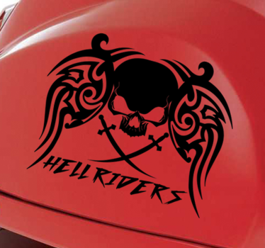 Hellriders Motorrad Sticker - TenStickers