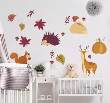 Herbst tiere & blumen wildtier aufkleber - TenStickers
