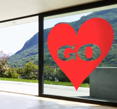 Herz Go Sticker - TenStickers