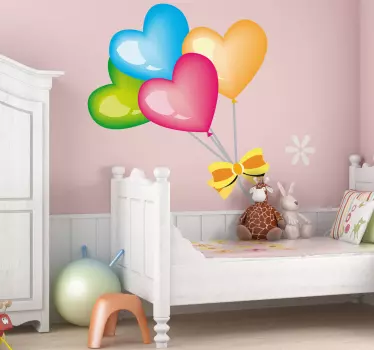 Herz Luftballons Aufkleber - TenStickers