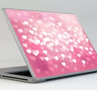 Herzchen Laptop Aufkleber - TenStickers