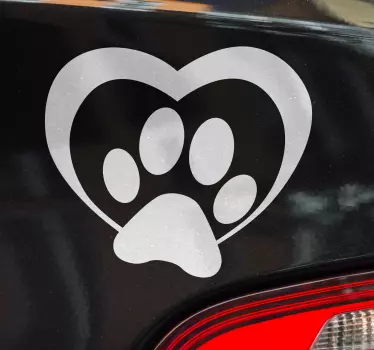 Hund Pfotenabdruck Autoaufkleber - TenStickers