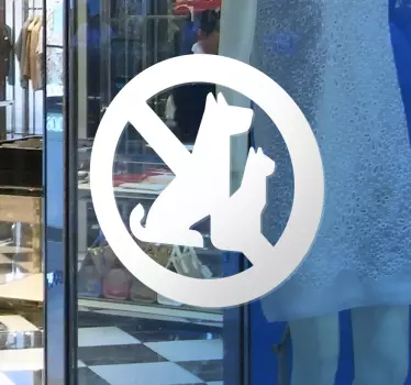 Honden en katten verboden Schaufenster Aufkleber - TenStickers