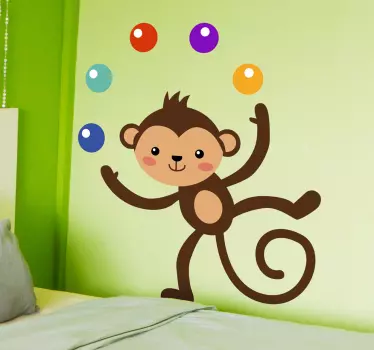 Jonglierender Affe - TenStickers