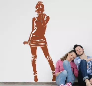 Junge Dame Aufkleber - TenStickers