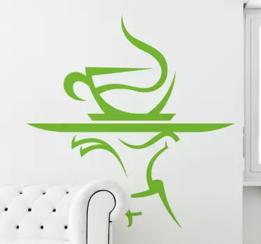 Kaffee Tablett Aufkleber - TenStickers